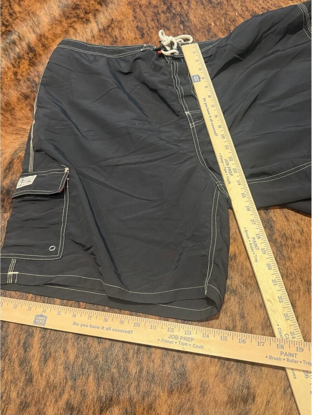 POLO RALPH LAUREN Mens Solid Black Board Swim Shorts Trunks - Sz 4XB 54-56 Sz